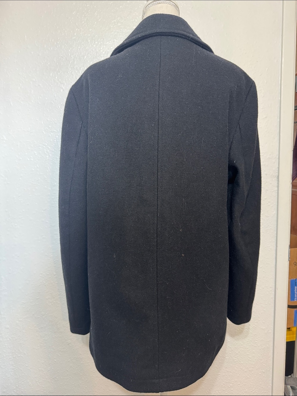 J. Crew Peacoat wool Bayswater 87195 medium Black Double-Breasted Men's luxury - Picture 3 of 12